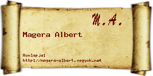 Magera Albert névjegykártya