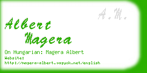 albert magera business card